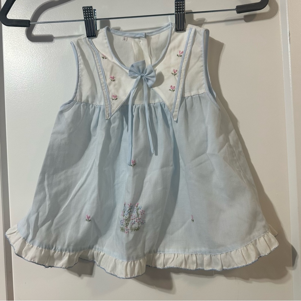 90’s vintage embroidered baby dress newborn to 1 year approx